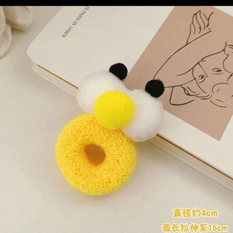 

Children s Hair Band Cartoon Mini Funny Cute Big Eyed Hair Band Girl Candy Colored High Elastic Hair Loop жёлтый