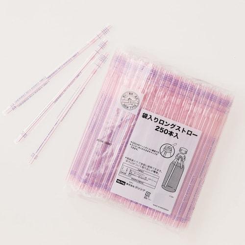 Strix Design Long Straws, Individually Wrapped, 250 Straws, 25cm X 6mm Diameter, Clear Stripe, Fits 500ml PET Bottles and 1L Paper Cartons, F-591