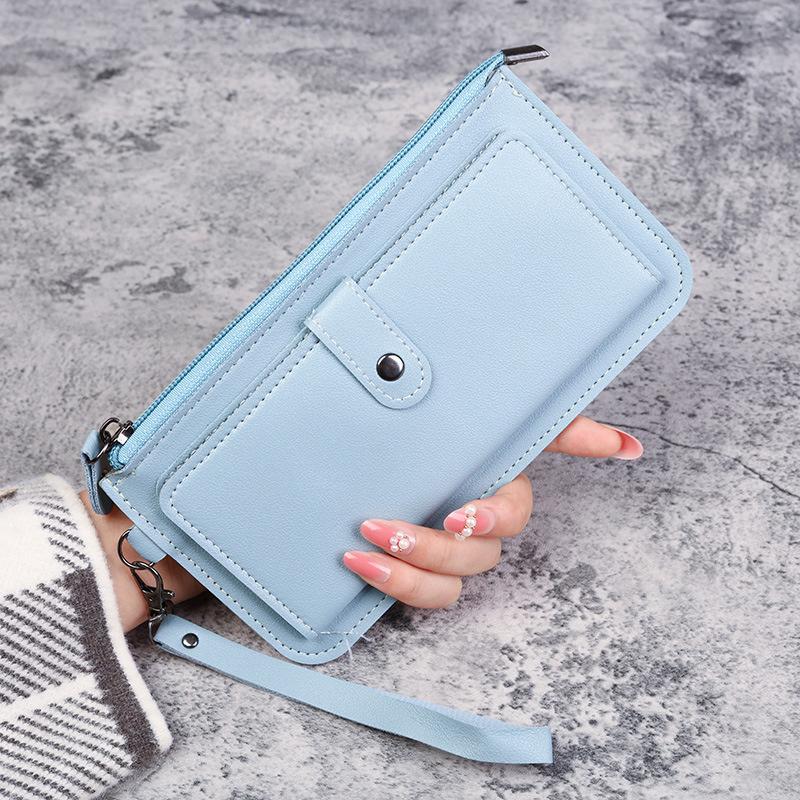 Multi-Card Position Clutch Buckle Zipper Student Walletnewest Women S Wallet Multifunctional Fashion Pu Leather Long Wallets