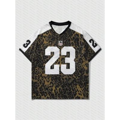 Fashionable 3D Digital Print Short V-neck Sportswear T-shirt for Women, Retro and Casual