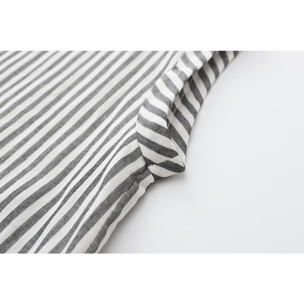 Vintage Cotton Linen Shirt Ladies Stylish Streetwear Short Sleeved Collarless Summer Blouse Women Breathbale Comfty Tops