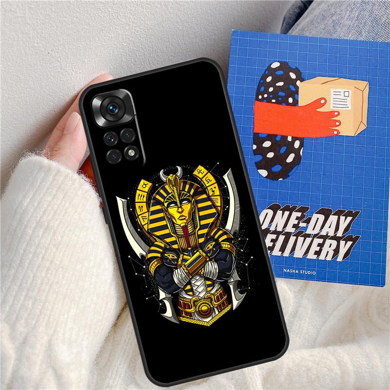 Egypt Nefertiti Anubis Ankh Funda For Xiaomi Redmi Note 11 9 10 12 13 14 Pro 9S 10S 11S 12S Redmi 13C 10C 12C 14C Case