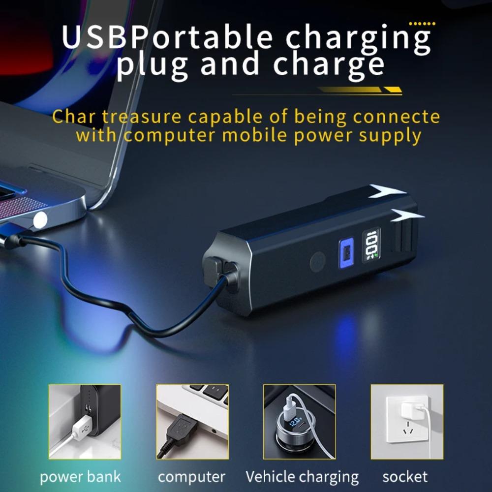 Powerful Bicycle Induction Head Light with Power Display USB Rechargeable MTB Bike Front Light for Night Outdoor Cycling Safety