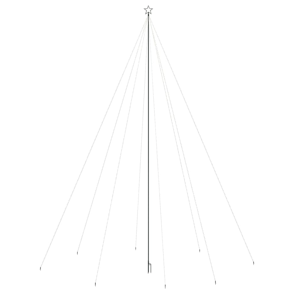 Vidaxl Choinka Z Lampek, 1300 Zimnych Białych Diod Led, 8 M