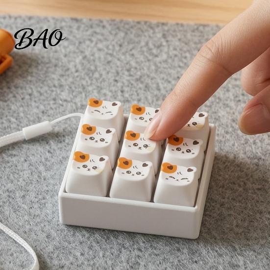 Push Button Toy Cartoon Dog Fidget Keyboard Toy, 1/2/3/4/9-Key Stress Relief Gadgets Mini for Backpack Handbag Purse Charm Keychain Pendant