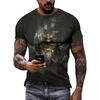 Estate Retro Cool Warrior magliette grafiche per uomo Moda Casual Personalità Tough Guy 3D stampato O-Collo Manica corta Tees Tops