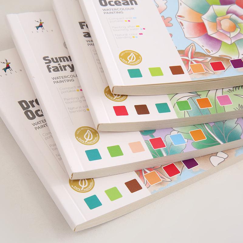 Creative Watercolor Cartoon Graffiti Book: Children's Drawing with Built-in Paint and Gouache Paper