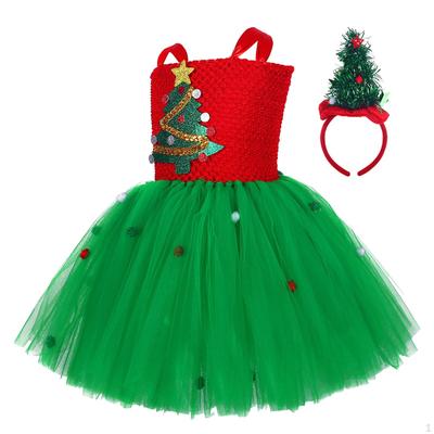 Girls Christmas Tree Costume Xmas Party Tutu Dress for Winter Festival