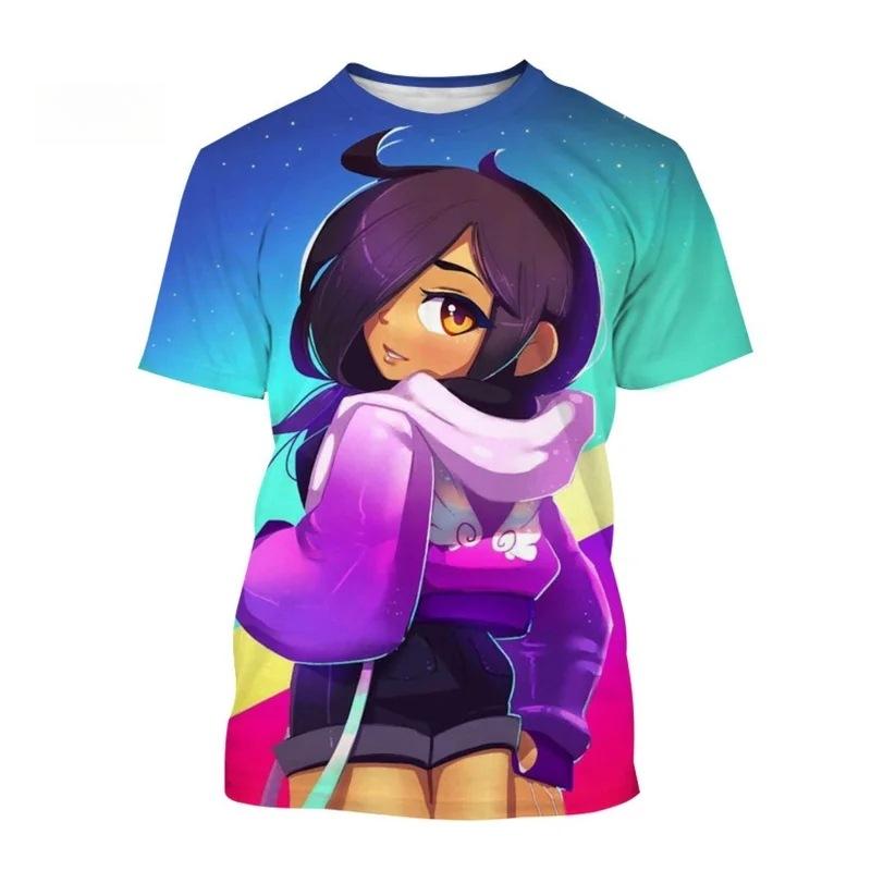 Summer Round Neck 3D Kawaii Ifuma Pattern Printed Top Fashionable Casual Short Sleeved Women's T-shirts