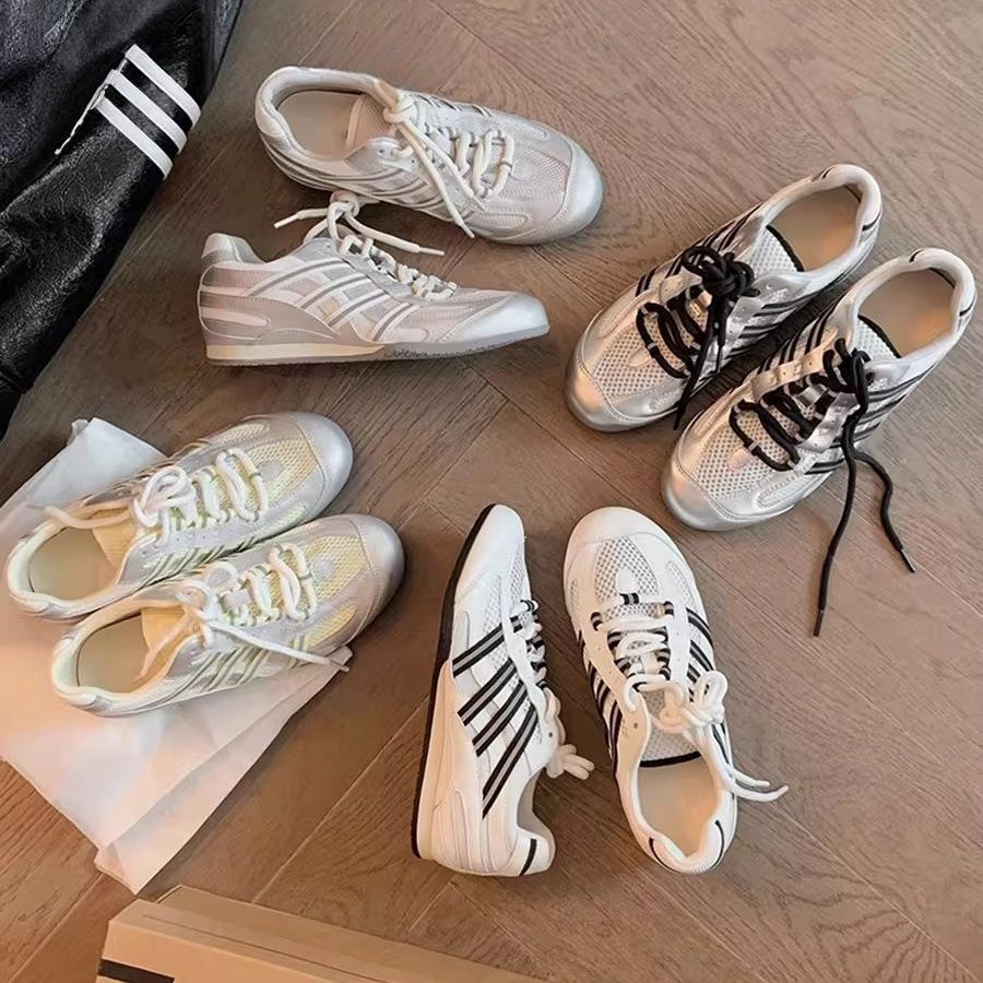 Leather version inner height increase 5cm mesh Forrest Gump shoes women's 2025 summer new breathable, lightweight and versatile sports and leisure 