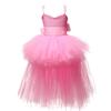 Black Girls Tutu Dress Tulle V-neck Train Child Evening Birthday Party Dress Kids Halloween Costume