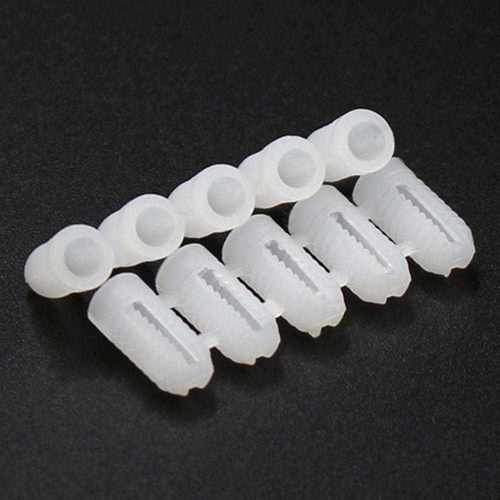 M4 Wall Plug Anchor Expansion Pipe Tube Plastic Expansion Bolt Cabinet Door Hinge Pipe Column Practical Furniture Hardware