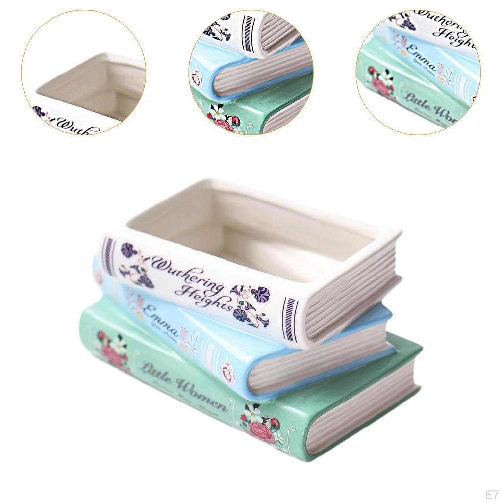 Ceramiczny Wazon na Kwiaty Doniczka Design Książki Aranżacja Kwiatowa do Przedpokoju Świąteczna