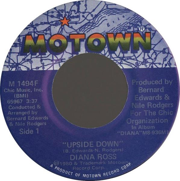 

7inch Record DIANA ROSS - Upside Down M1494F Motown 1980 UK Soul/Funk Used