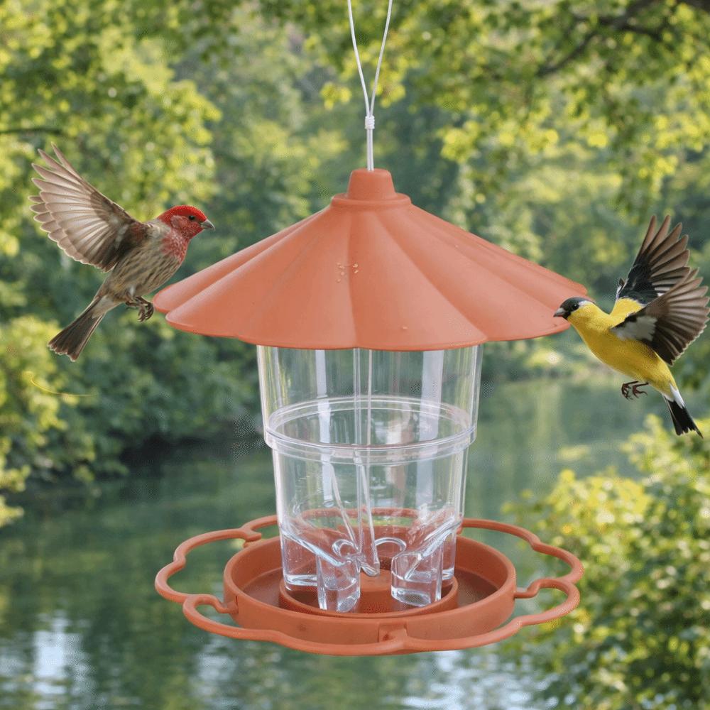 Folding Automatic Bird Feeder Waterproof Bird Food Container Hummingbird Feeder  Wild Bird