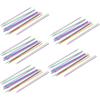 Knitting Needles Set, 55pcs One Set Aluminum Alloy Double Pointed Knitting Needles Kit Ergonomic Design Metal Long Weaving Needles Set for Household