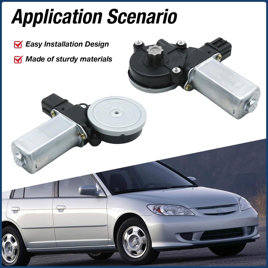 Front Left Driver Side Power Window Motor 6-pin for Honda Civic Sedan 1.3L 1.8L 2.0L 2006-2011 Replaces 72250-SNA-A03