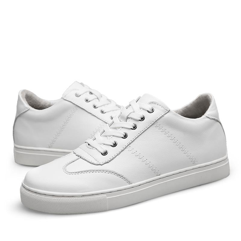 

Booster Shoes Leather Elevator Oxford Men Height Increase Insole 6cm Women Chunky White Lift Sneakers 42