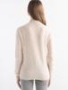 Women's Slimming Wool Long-Sleeve Half-High Neck Top - Solid Color, Versatile Basic