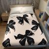 Chic Bows Flannel Blanket Warm Soft Halloween Christmas Couch Warm Cozy Decorative Decor Gift for All Season