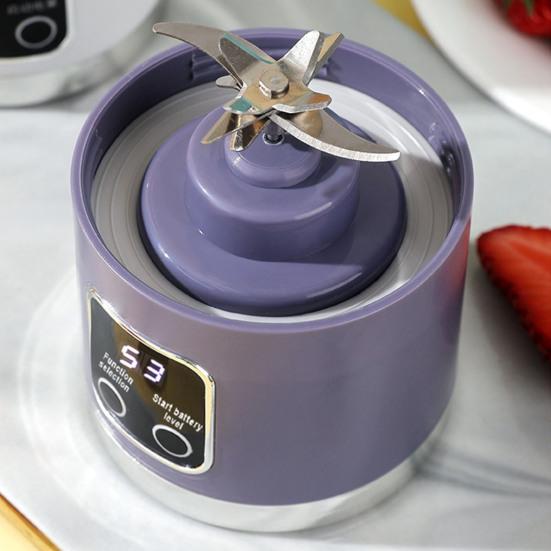 Přenosný osobní mixér s 450ml nádobou, dvourychlostní elektrický odšťavňovač pro smoothie, mléčné koktejly, dobíjecí mixér na drcení ledu pro domácnost, kancelář, cestování