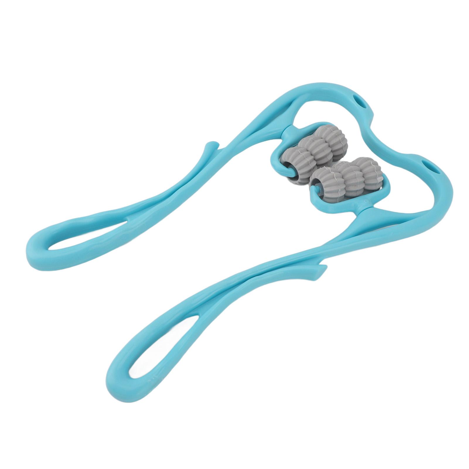 

6-колесный ручной массажер для шеи, массажер для шейного отдела позвоночника, инструмент для массажа надавливанием на акупунктурные точки для домашнего использования, синий