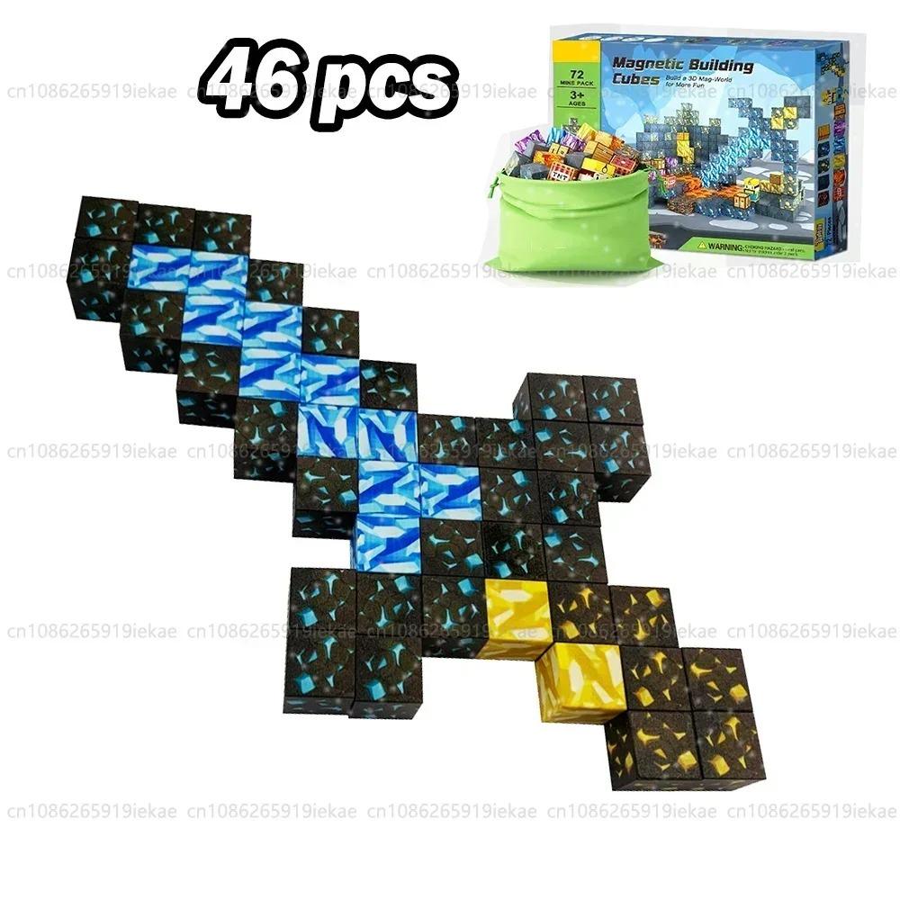 Magnetic Mine World Cube Building Blocks Magnet World Set for Boys Girls Age 3+ DIY Model Child Kids Montessori Sensory Toys