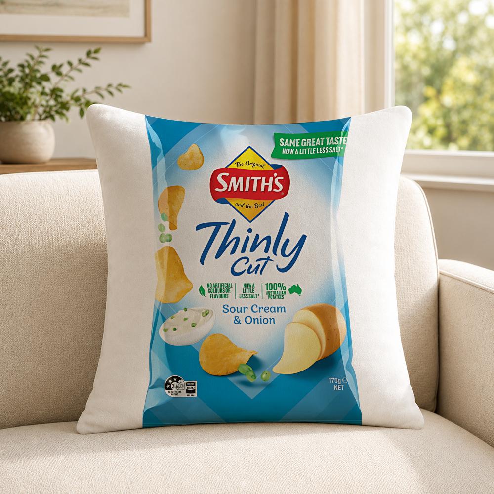 Food SSmiths Cushion Cover Soft Short Plush SkinFriendly Cushion Case for MultiScene Use