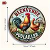 Bienvenue Au Poulailler Chicken Coop Vintage Round Aluminum Sign xcm For Farm  Home Wall Decor