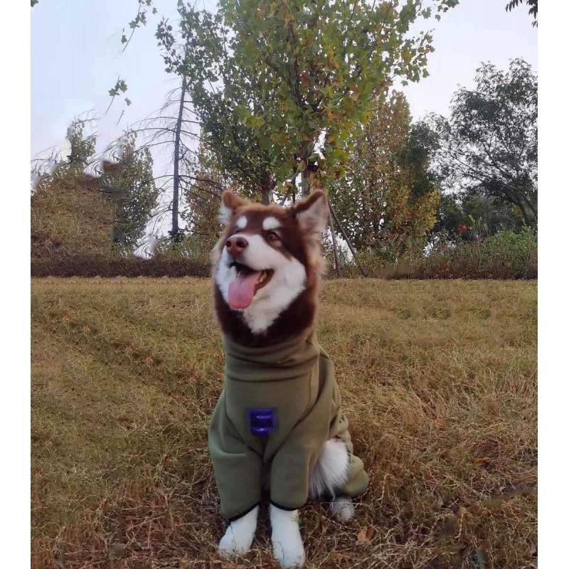 Large Dog Winter Warm 4-Legged Coat Golden Retriever Labrador Thick Fleece Pet Outfit Casual Outdoor Wear