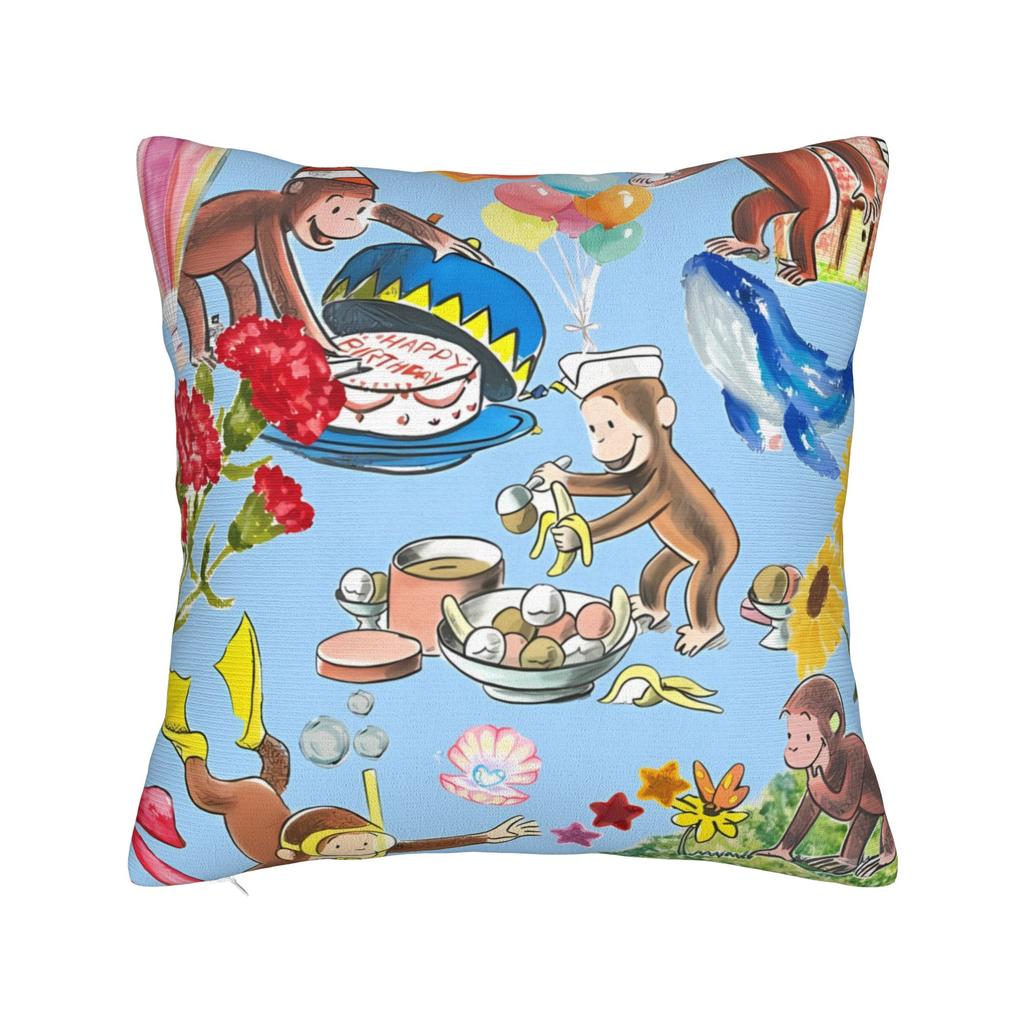 Pillow Cover Curious Georges Novelty Pillow Case For Couch Sofa Bedroom Pillowcases