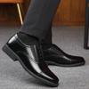 Fashion Men's Classic Oxford Dress Shoes Leather Lace-Up Formal Business Shoes Comfortable Office Wedding Shoes for Men New Brand Flats