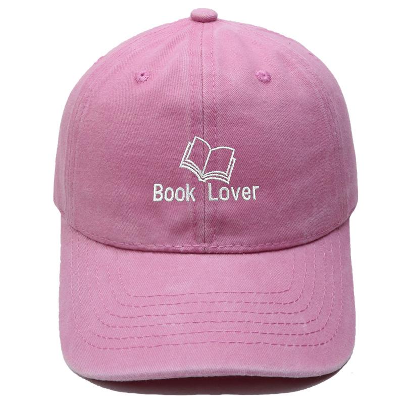 New Book lover embroidered baseball cap washed retro men's and women's casual versatile sunshade cap