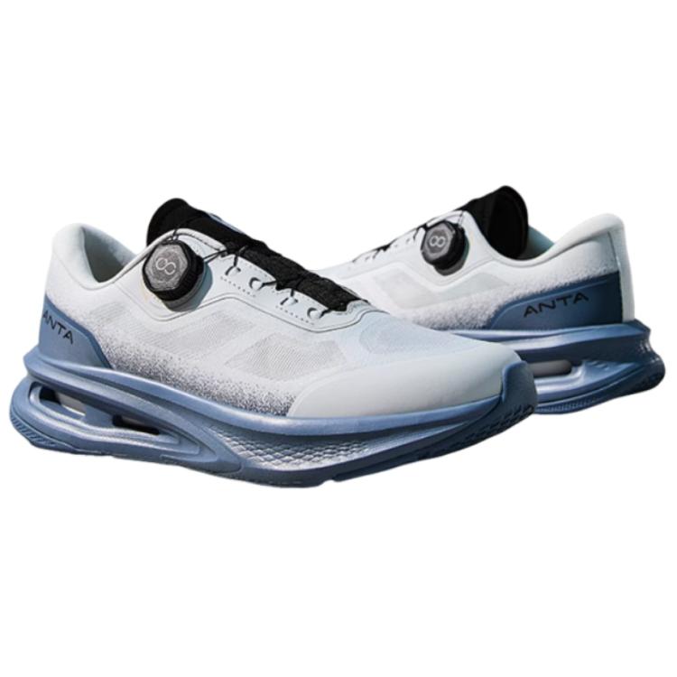 Anta Shining 11 Pro Bequem Trendig Stoßdämpfend Rutschfest Low-Top Trainingsschuhe Herren Sneaker Grau Blau 112527711-4