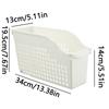 Kitchen Storage Basket Spice Seasoning Sundries Basket with Wheels Storage Frame Plastic Snack Storage Basket