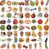 69 Cartoon Food Cat Head Graffiti Stickers Decorate Suitcase Pen Guitar Notebook Waterproof Stickers