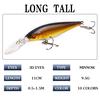 10PCS 11cm/9.5g Three Anchor Hook Simulated Fish Bait Sequin Hard Bait