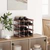 Vidaxl 12-Bottle Wine Rack, Brown, Solid Pine Wood
