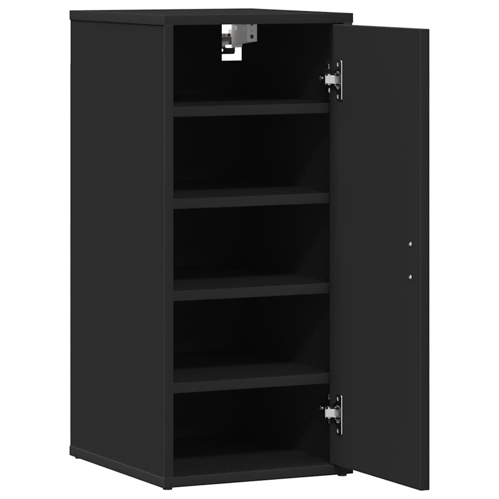Shoe Cabinet Black 32x35x70 Cm Particleboard