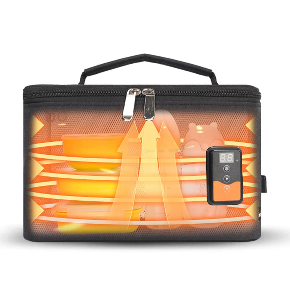 

Aseech Insulated Lunch Bag, 3L Capacity, Single Tier, Water-Repellent, USB Heated, with Handle, for Office, Commuting, and School