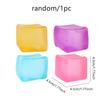 Glitter Squishy Ice Cube Maltose Fidgets Toys Soft Mochi Anti Stress Squeeze Toy Transparent Square Decompression Gifts