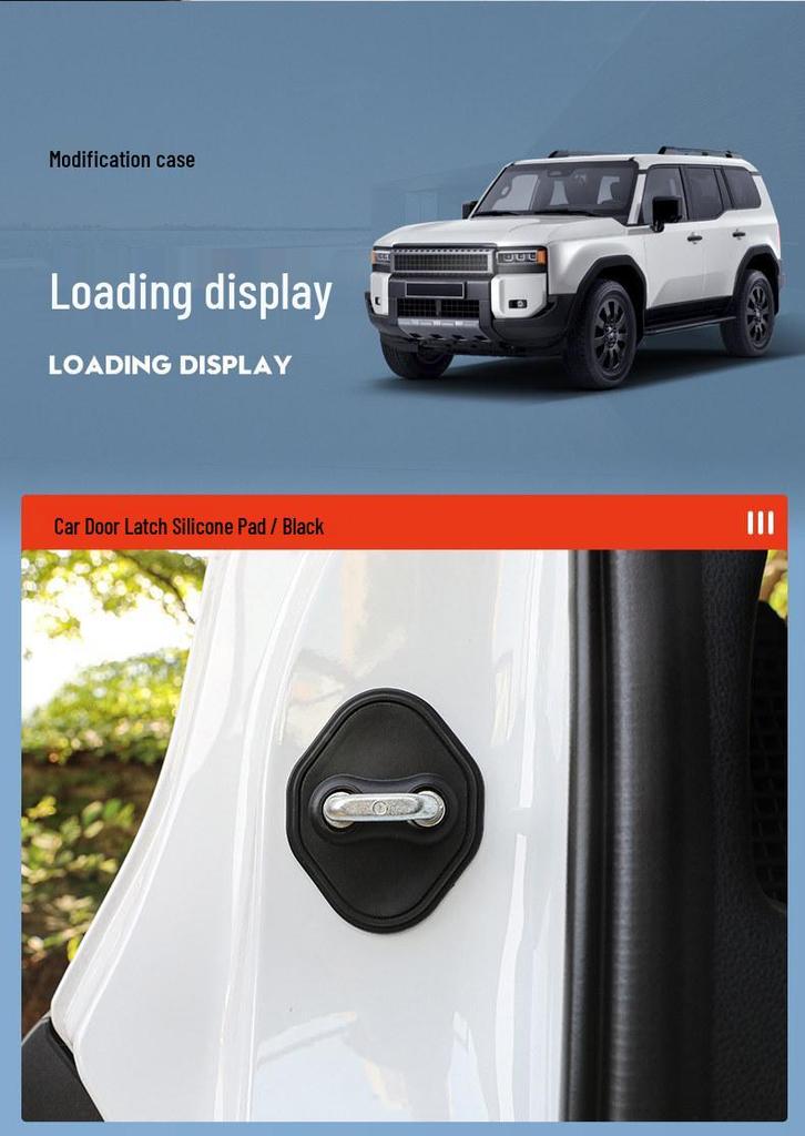 Silicone Shock-Absorbing Buffer Pad for Prado LC250 Door Lock Protection