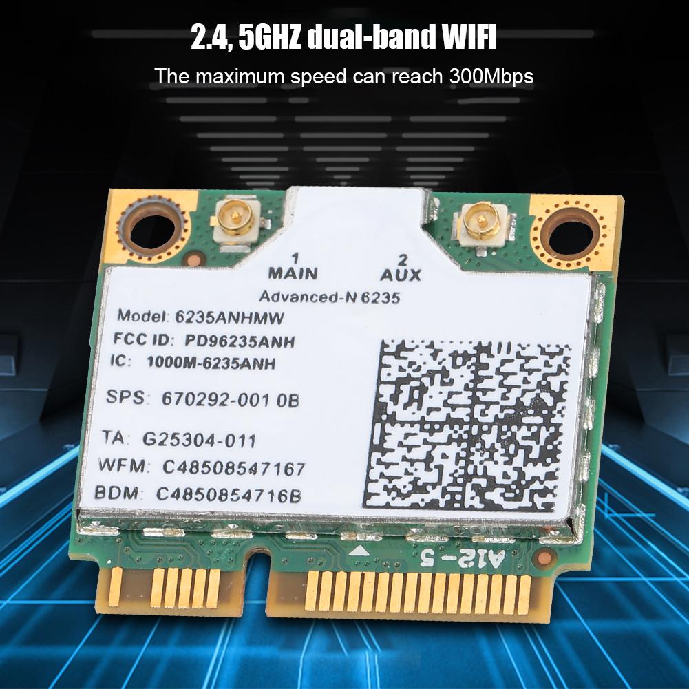 Für Intel 6235AN 6235ANHMW 2,4 GHz 5 GHz 300 Mbit/s Dual-Band Wireless-Netzwerkkarte mit Bluetooth 4.0