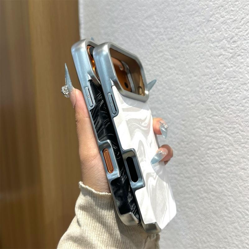 Luxury Electroplated Water Ripple Case for iPhone 17 Air 16 15 14 13 12 11 Pro Max Plus Shockproof Candy Soft Aurora Armor Coque