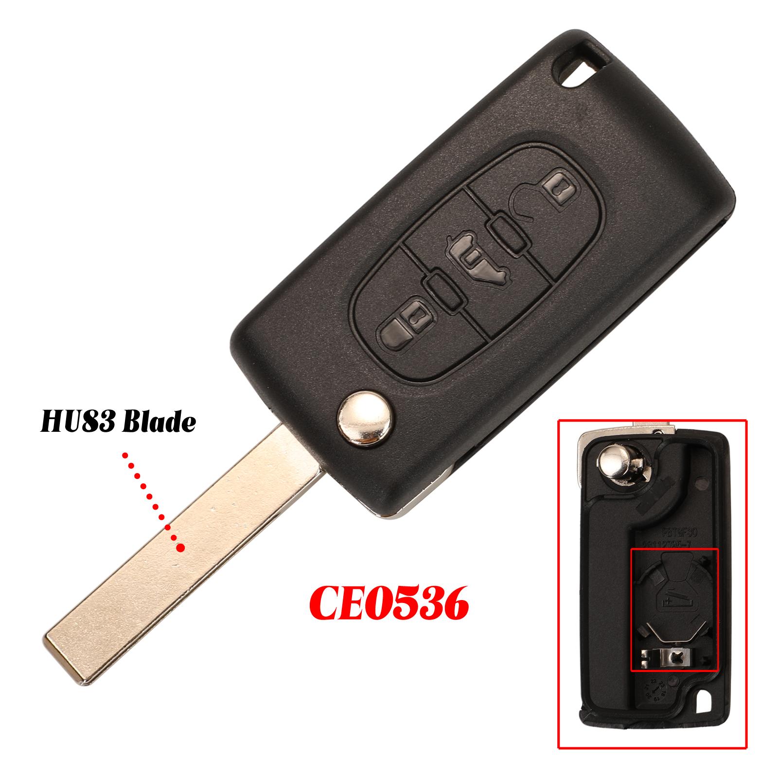 

jingyuqin CE0523/CE0536 Дистанционный ключ от автомобиля для Fiat Scudo для Peugeot Partner Expert для Citroen Berlingo Dispatch (Ван) Удаленный ключ For Peugeot