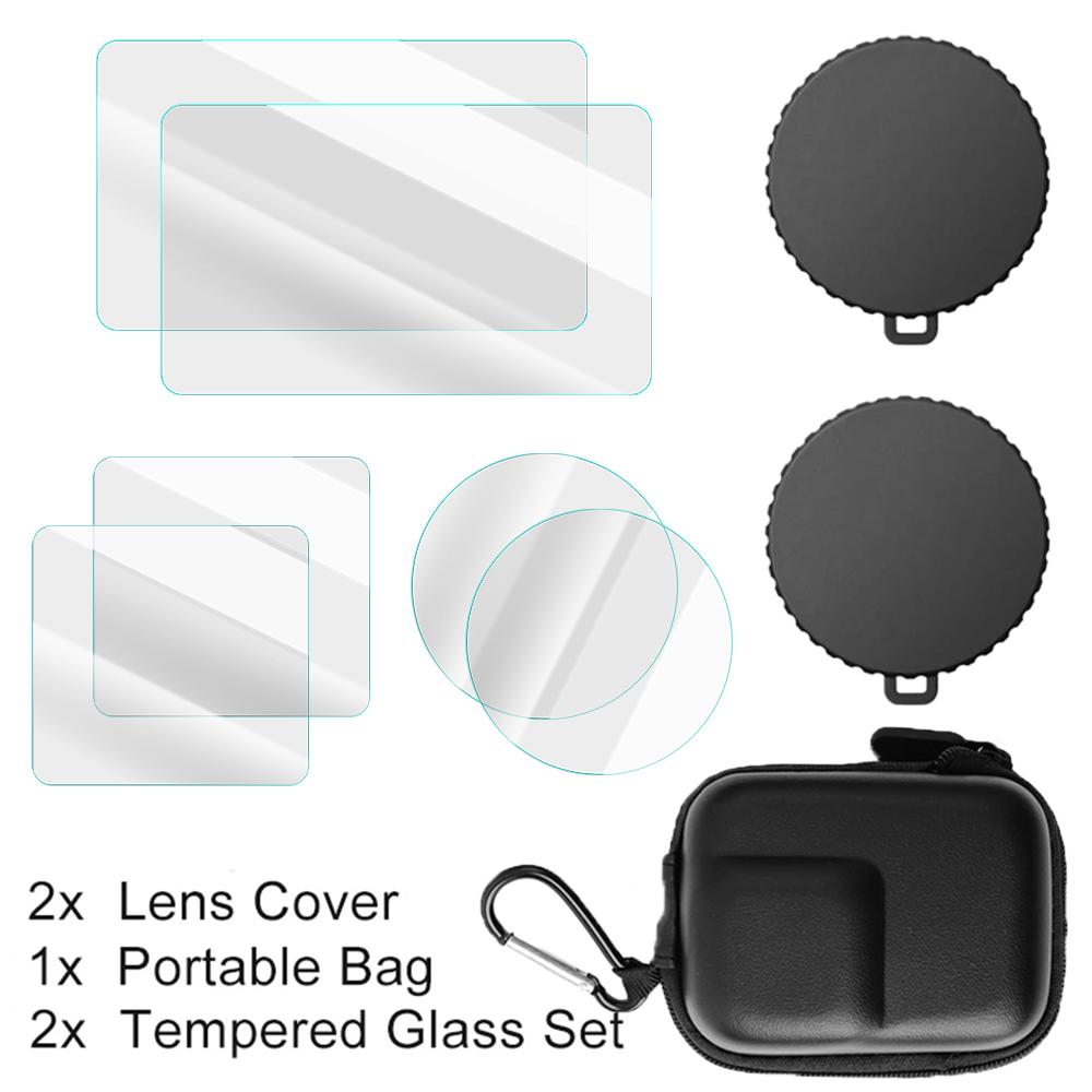 For DJI Osmo Action 5Pro 4 3 Tempered Glass Screen Protector Lens Cover Cap Bags Case for DJI Action 3 /4/5Pro Protective Kits