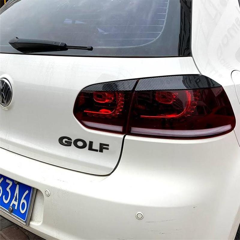 1 Stück 3D ABS Golf Logo Auto Buchstaben Logo Aufkleber Heckstoßstange Abzeichen Auto Heckklappen Emblem Aufkleber Zubehör für Volkswagen Golf VW UT8