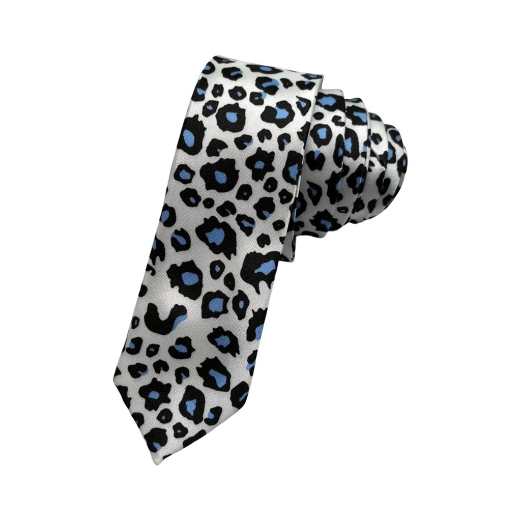 Men's Leopard Print Necktie for Formal and Casual Occasion Stylish Long Tie for Weddings Parties and Business Meetings