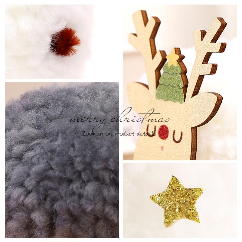 Christmas Decoration Creative Ornaments Elk Old Man Desktop Plush Fawn Decoration Christmas Decoration Scene Layout