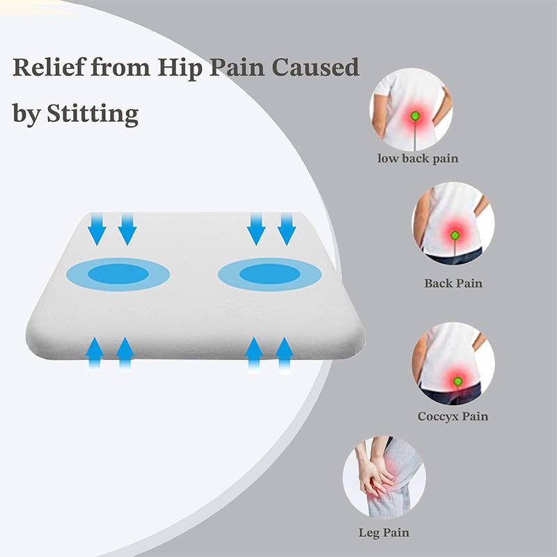 40x40cm Square Chair Cushion Comfortable Memory Foam Seat Cushion Non-Slip Chair Pads with Removable Cover For Office Car JT575